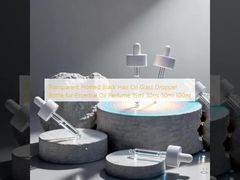 에센셜 오일 향수를 위한 투명 프로스티드 블랙 헤어 오일 유리 드로퍼 병 15ml 30ml 50ml 100ml