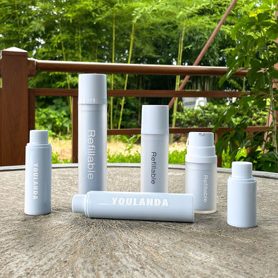 주문 환경 친화적 인 PET 15ml 30ml 50ml 재충전 가능한 공기 없는 병 애완 동물 펌프 병 재활용 가능한 공기 없는 펌프 병 화장품 online manufacture