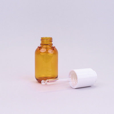 앰버 PETG 플라스틱 눈 방울병 30ml 흰색 방울병과 함께 헤어 세럼