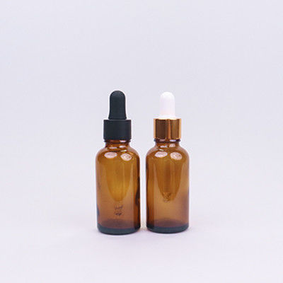 에센스 오일 재충전 가능한 앰버 글래스 드롭퍼 병 60ml 알루미늄 닫기