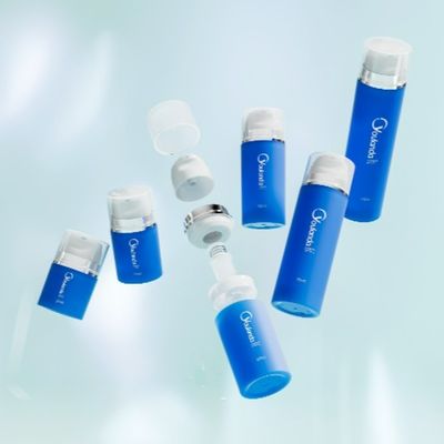 공기 없는 병 30ml 50ml 80ml 00ml 150ml 200ml 플라스틱 공기 없는 병 10개의 펌프 머리로 구성된 PP 공기 없는 병