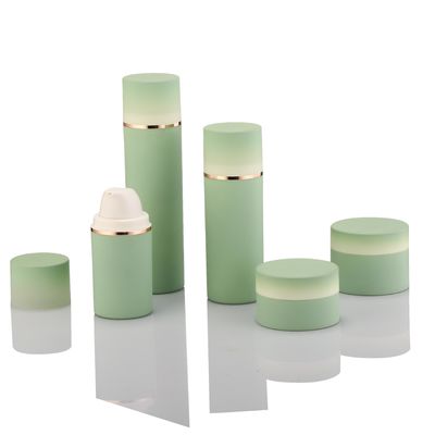50ml ~ 150ml 플라스틱 공기 없는 병 및 잔 세트 PETG 얼굴 크림 컨테이너 고객 로고