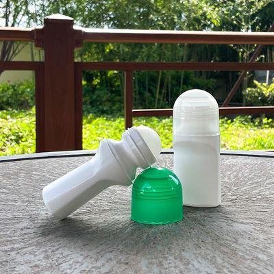 평평한 75ml 롤러 디오더런트 용기 피부 관리 PP 플라스틱 화장품 디오더런트 병 팔 아래 롤 오브 디오더런트 병